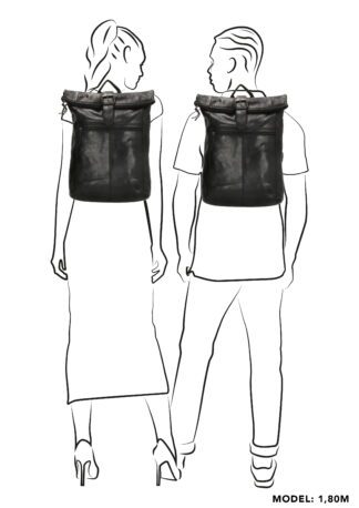 HIDE STICHES naturaalnahast stiilne unisex (sobib nii naistele kui meestele) seljakott must-KOHE LAOS-KLIENTIDE LEMMIK