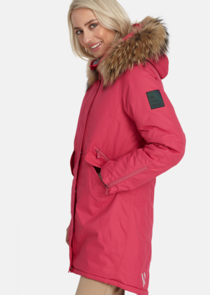 Huppa naiste talveparka Vivian fuksiaroosa naturaalkarvaga 200 gr soojustusega-vihma ja tuulekindel-kohe laos viimased - Image 8