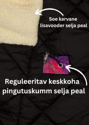 Huppa naiste talveparka Vivian fuksiaroosa naturaalkarvaga 200 gr soojustusega-vihma ja tuulekindel-kohe laos viimased - Image 6
