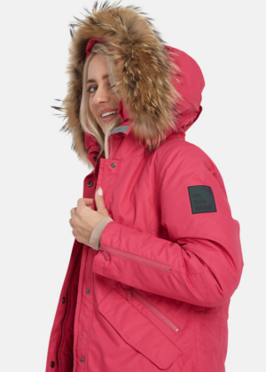 Huppa naiste talveparka Vivian fuksiaroosa naturaalkarvaga 200 gr soojustusega-vihma ja tuulekindel-kohe laos viimased - Image 7