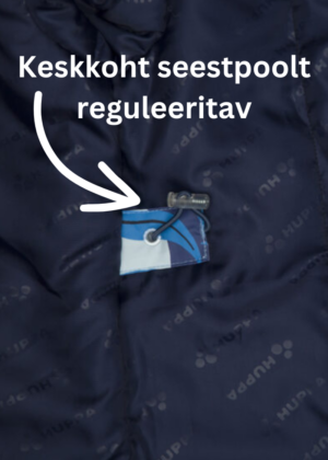 HUPPA tüdrukute vihma ja tuulekindel sügis-talvine parka sinise mustriga(140 gr soojustusega)-KOHE LAOS - Image 5