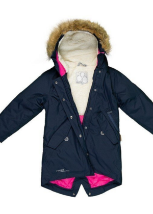 HUPPA tüdrukute talveparka Vivian tumesinine KUNSTKARVAGA 200 gr soojustusega-vihma ja tuulekindel-KOHE LAOS VIIMANE- SUPER HIND - Image 5