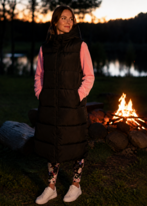 VERO MODA pikk must kapuutsiga vest Liga-NB!Vali tavapärasest 2 numbrit väiksem suurus(XS=M ja S=L) KOHE LAOS - Image 4