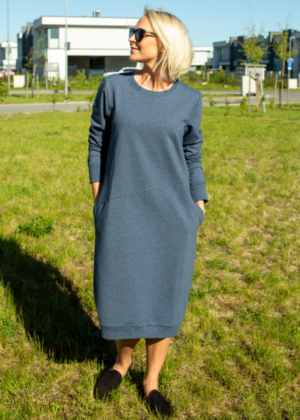 Sinine taskutega pusakleit -Eesti käsitöö - Pilt 2