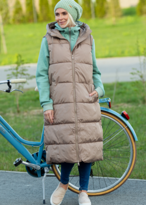 VERO MODA pikk beez kapuutsiga naiste  vest Liga-NB!Soovitame valida tavapärasest 2 numbrit väiksema suuruse-KOHE LAOS VIIMASED - Image 2