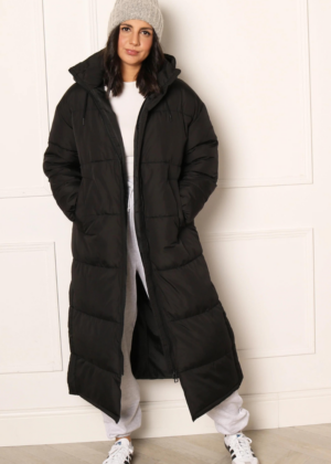 VERO MODA pikk over sized lõikega naiste talvemantel must-NB!Telli tavapärasest number väiksem suurus-SUPER HIND-KOHE LAOS VIIMASED - Image 1
