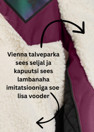 HUPPA pikem naiste talveparka Vienna bordoolilla-Kohe laos-super hind - Pilt 9
