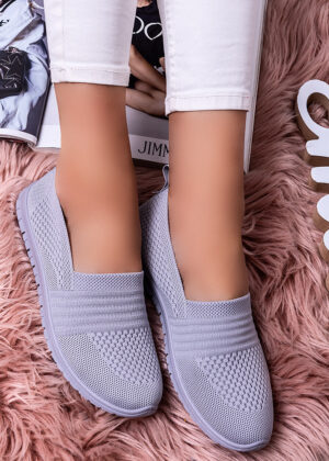 Stiilsed ja mugavad  hallid slip on vabaaja jalatsid-NB!SOOVITAME TELLIDA TAVAPÄRASEST NUMBER VÄIKSEMA SUURUSE-KOHE LAOS-KLIENTIDE LEMMIK - Image 1