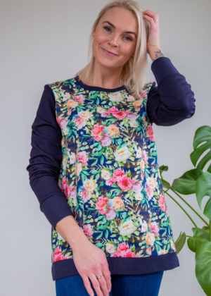 Yemi naiste käsitöö pusa Roosid+Vero Moda puuvillane särk tumesinine komplekt S-suurus-SUPER HIND - Pilt 2