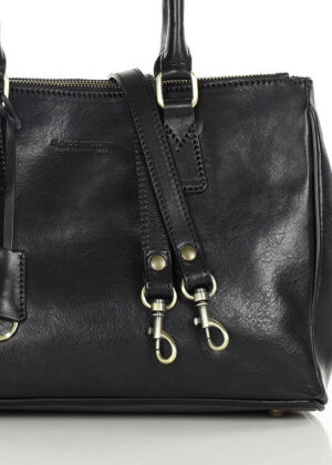 Marco Mazzini nahast naiste käekott – Must - Pilt 6