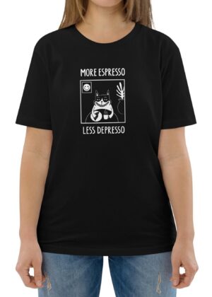 HILP unisex T-särk More espresso-Less Depresso - Pilt 3