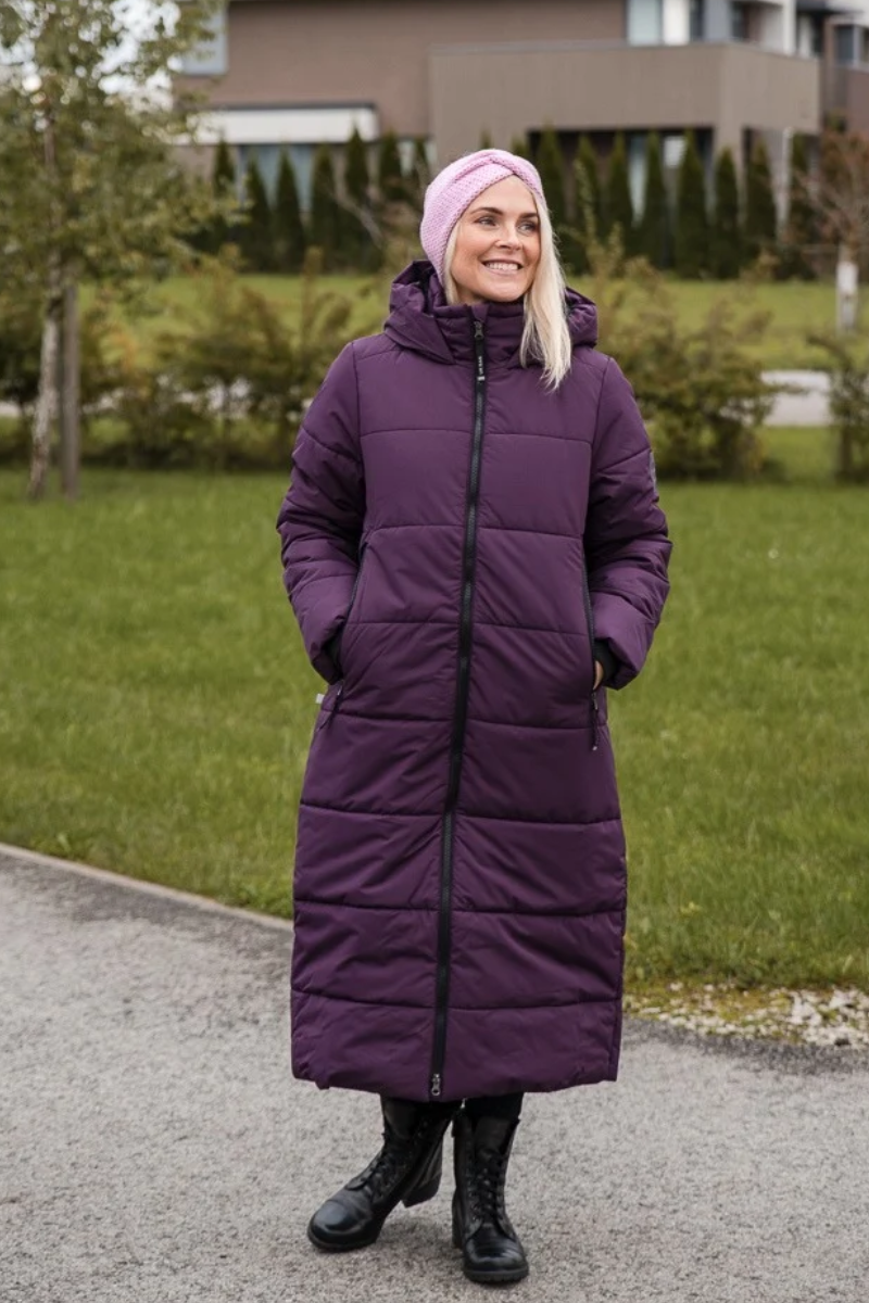 Huppa naiste talvemantel Nina tumelilla