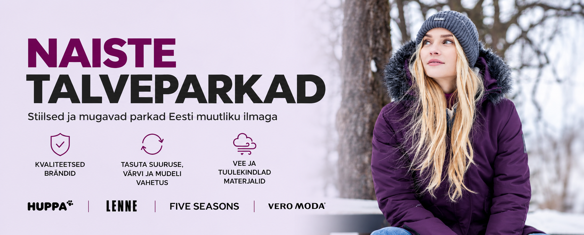 Naiste talveparkad bänner