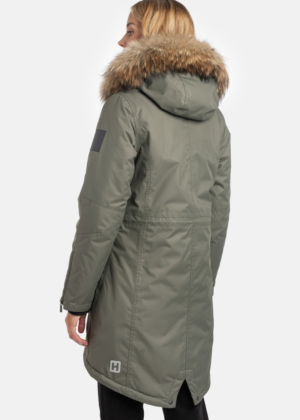 Huppa naiste talveparka Vivian 1 roheline naturaalkarvaga 200 gr soojustusega - Pilt 14